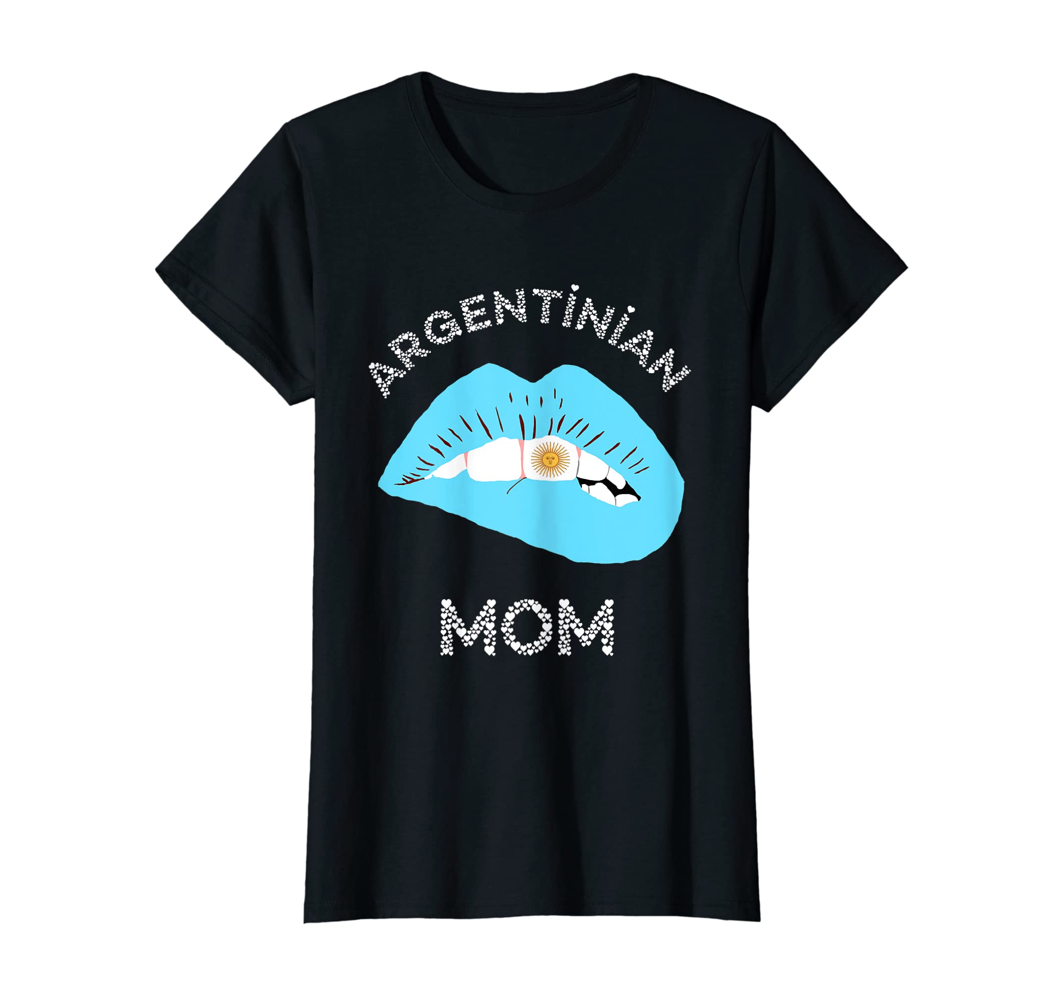Womens Argentinian Mom Lip Argentina T-Shirt - Aesthetic Graphic Men Women - T-Shirt, Sweatshirt, Hoodie