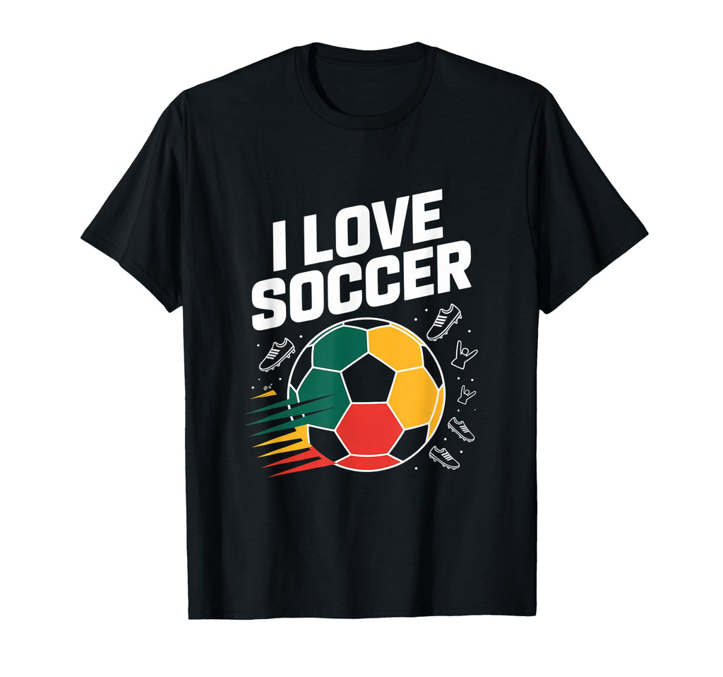 I Love Soccer Passion Soccer Ball T-Shirt - Custom Art Print Unisex - T-Shirt, Sweatshirt, Hoodie