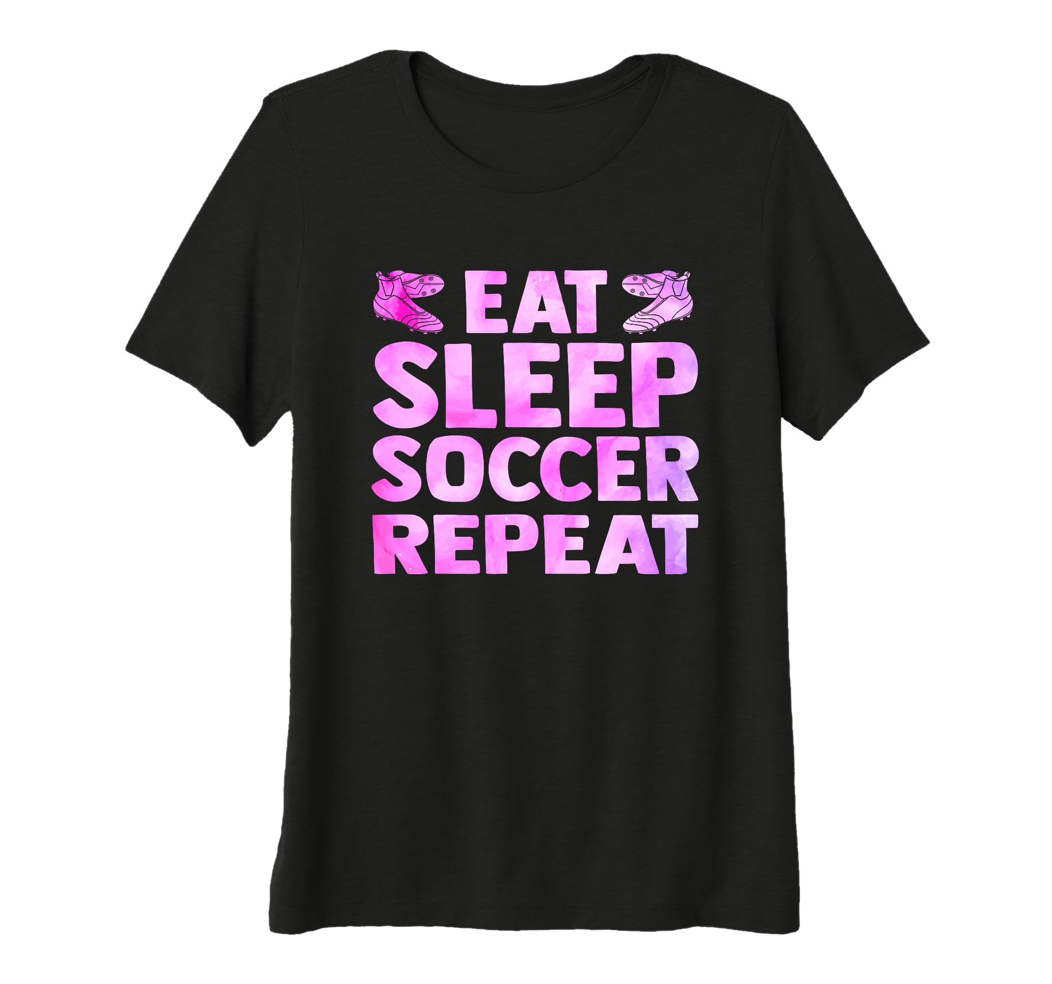 Womens Eat Sleep Soccer Repeat Sport T-Shirt - Aesthetic Graphic Men Women - T-Shirt, Sweatshirt, Hoodie