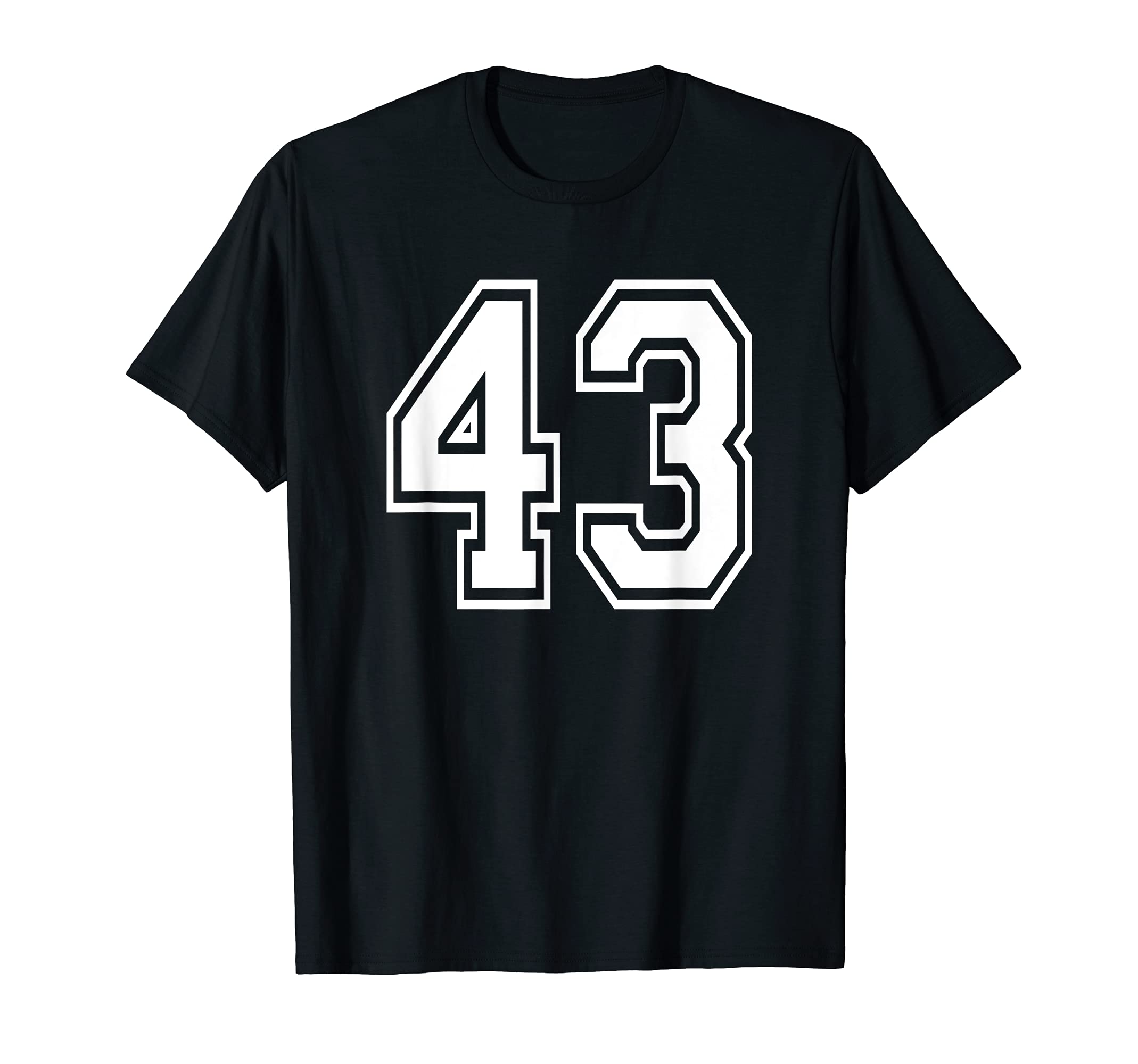 Number 43 Numbered Uniform Sports Jersey T-Shirt - Graphic Print Unisex - T-Shirt, Sweatshirt, Hoodie