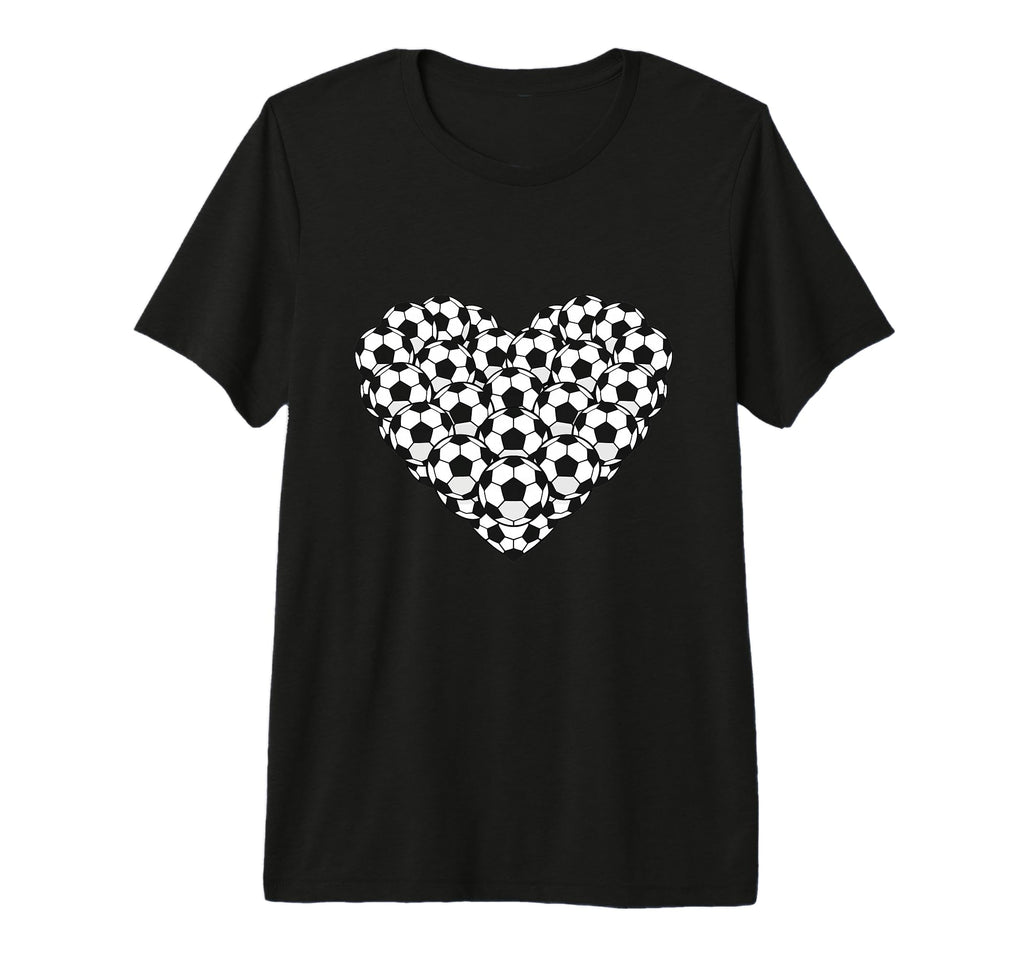 Heart Shaped Soccer Ball Tri Blend T-Shirt - Trendy Graphic Unisex - T-Shirt, Sweatshirt, Hoodie