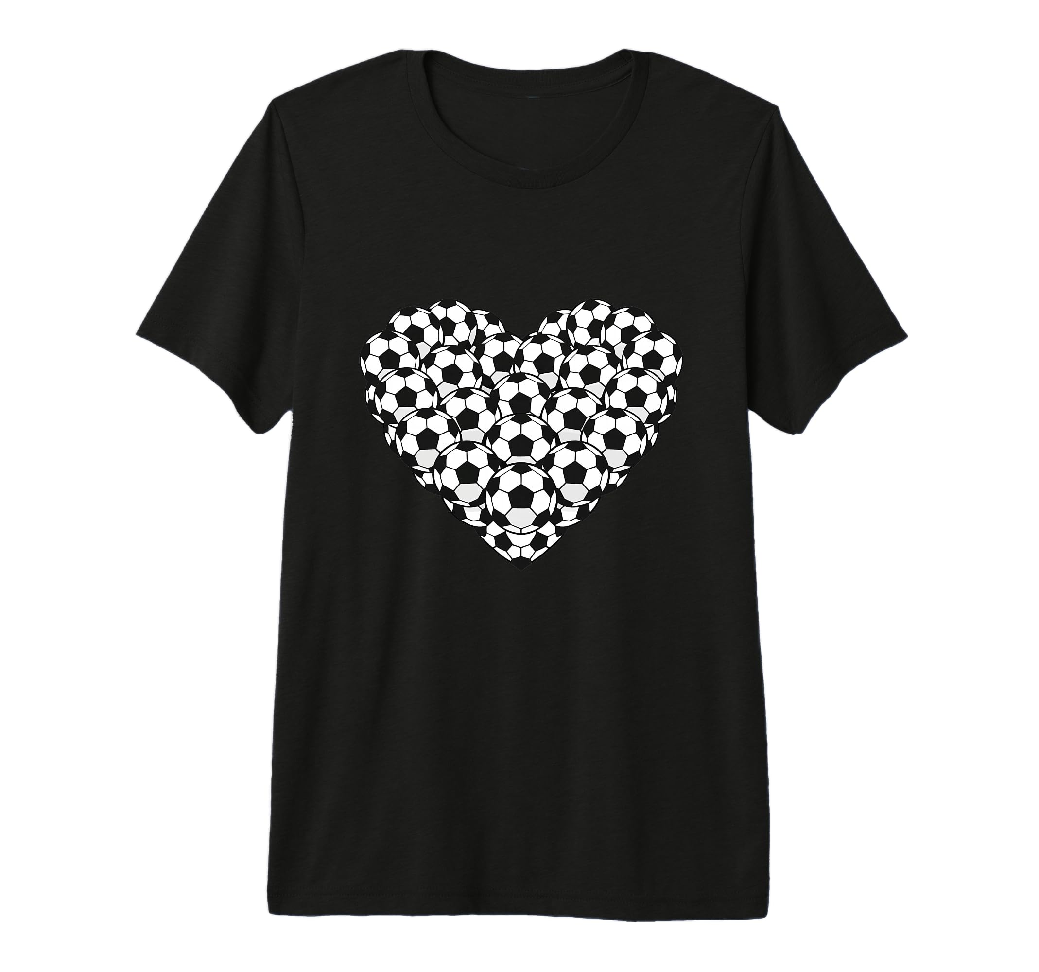 Heart Shaped Soccer Ball Tri Blend T-Shirt - Trendy Graphic Unisex - T-Shirt, Sweatshirt, Hoodie