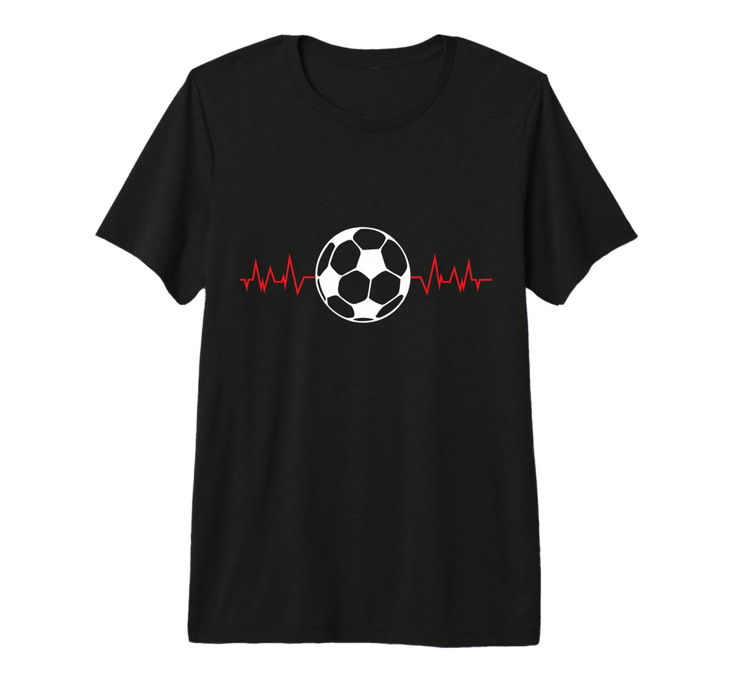 Soccer Ball Heartbeat Players Tri Blend T-Shirt - Unique Graphic Men Women - T-Shirt, Sweatshirt, Hoodie