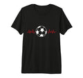 Soccer Ball Heartbeat Players Tri Blend T-Shirt - Unique Graphic Men Women - T-Shirt, Sweatshirt, Hoodie