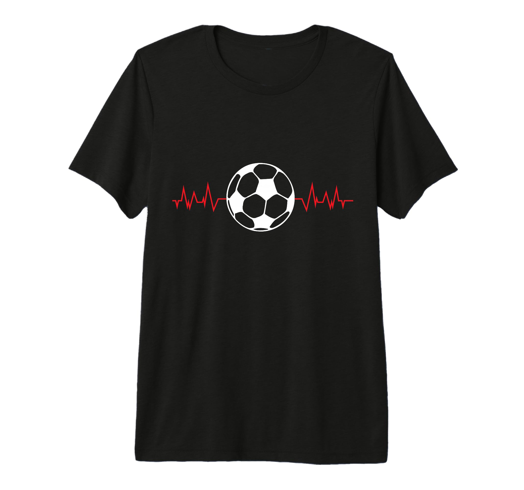 Soccer Ball Heartbeat Players Tri Blend T-Shirt - Unique Graphic Men Women - T-Shirt, Sweatshirt, Hoodie