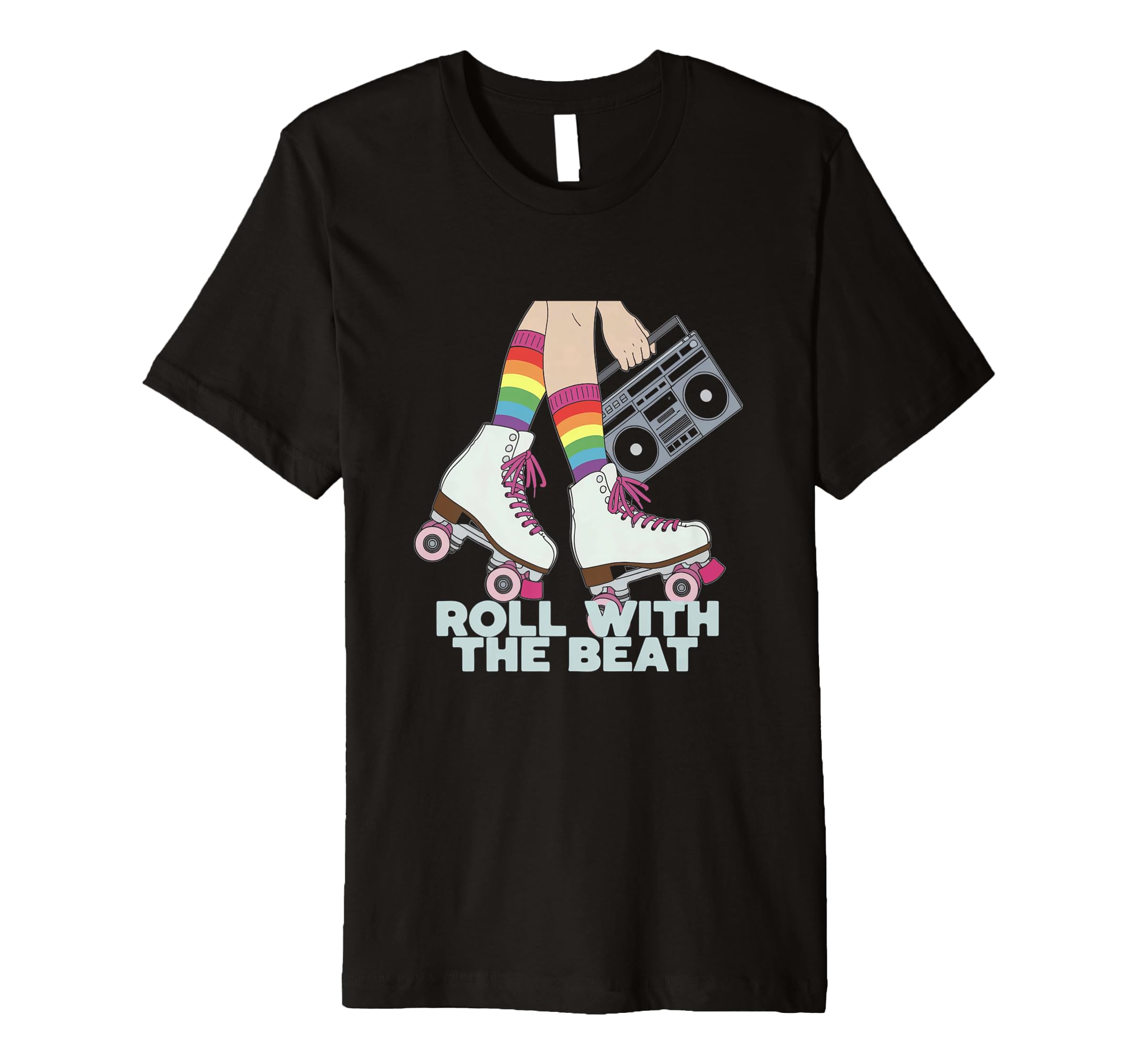 Rollerskates Roll Beat Funny 70S 80S T-Shirt - Aesthetic Graphic Men Women - T-Shirt, Sweatshirt, Hoodie