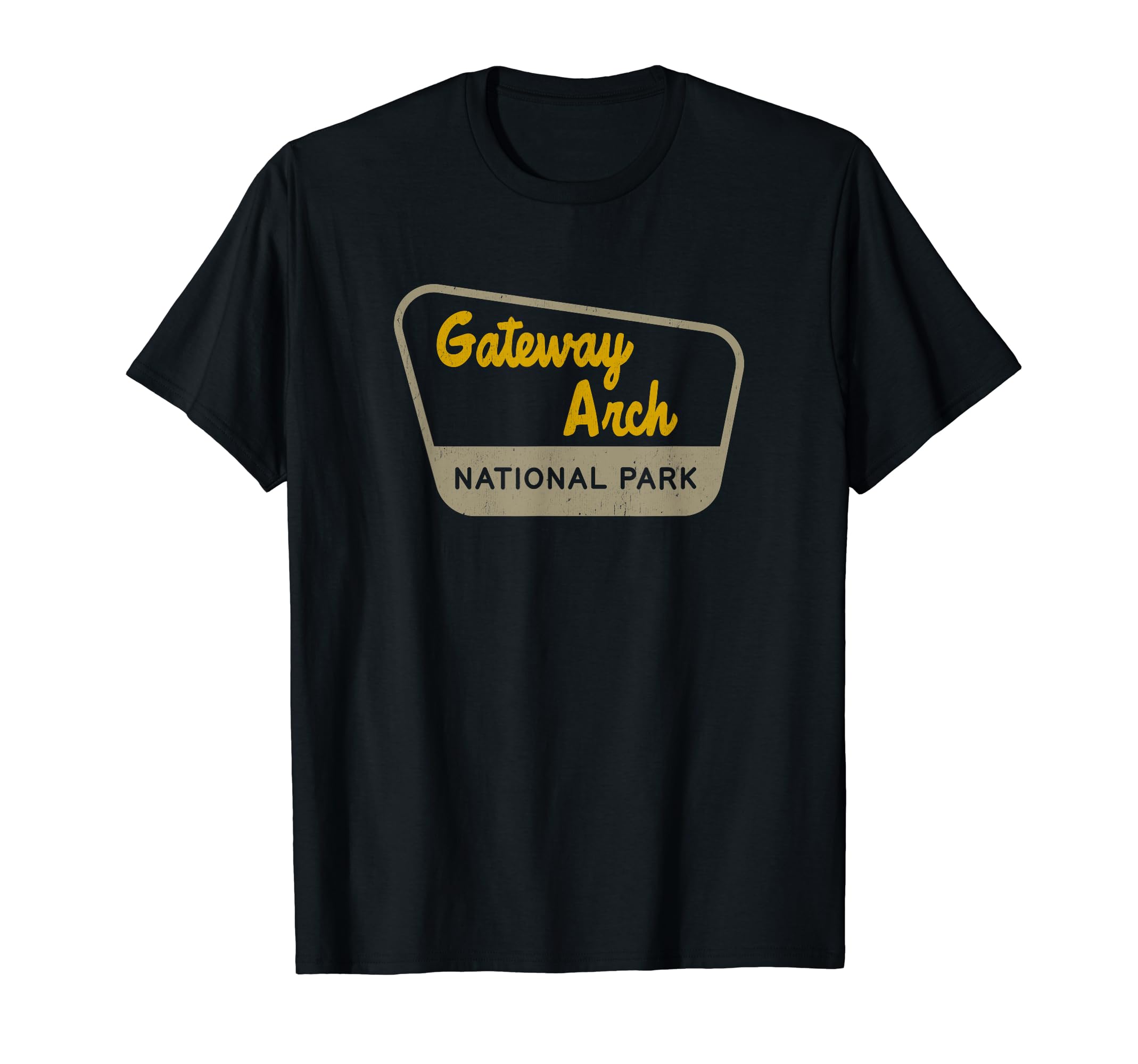 Gateway Arch National Park Two Tone Sign T-Shirt - Graphic Print for Adults - T-Shirt, Sweatshirt, Hoodie