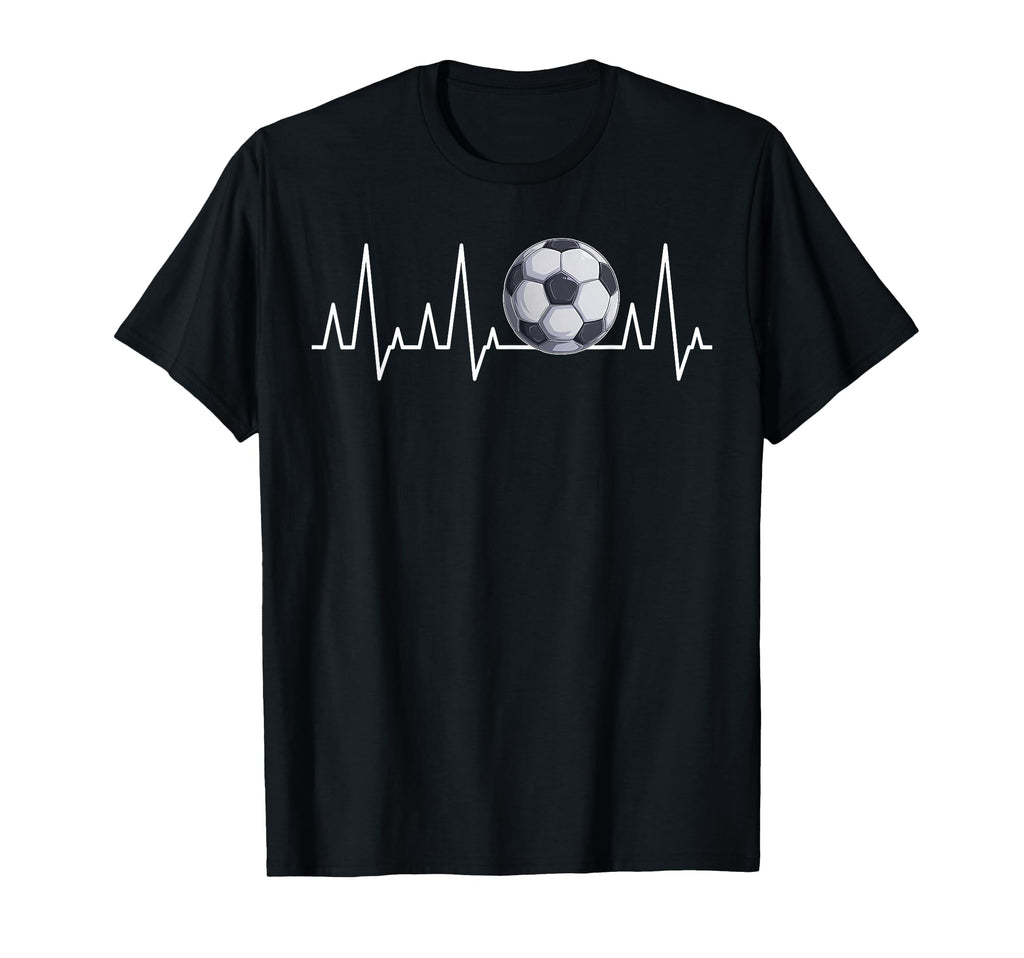 Soccer Heartbeat Football Footballer T-Shirt - Minimalist Print Men Women - T-Shirt, Sweatshirt, Hoodie