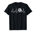 Soccer Heartbeat Football Footballer T-Shirt - Minimalist Print Men Women - T-Shirt, Sweatshirt, Hoodie