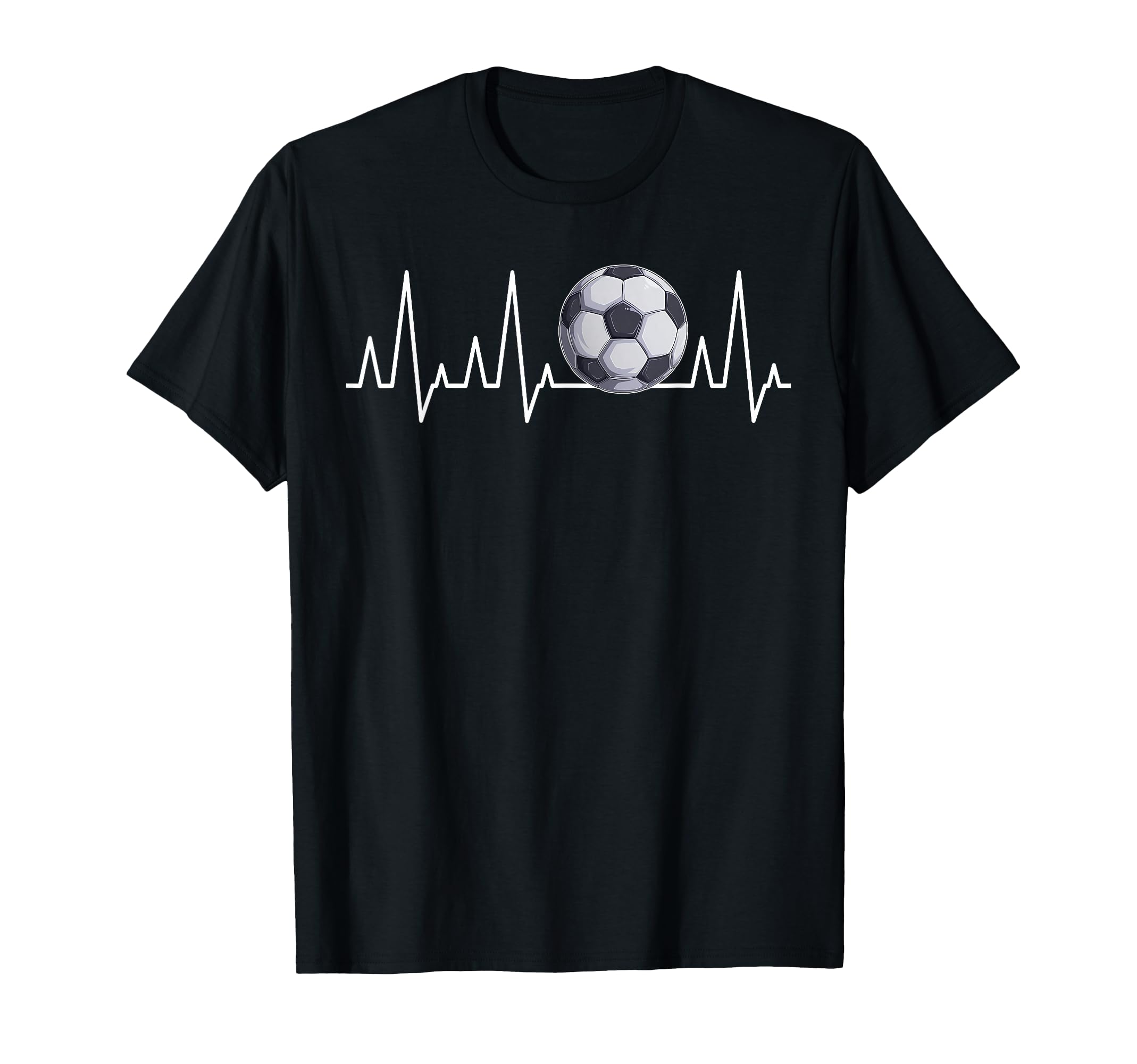 Soccer Heartbeat Football Footballer T-Shirt - Minimalist Print Men Women - T-Shirt, Sweatshirt, Hoodie