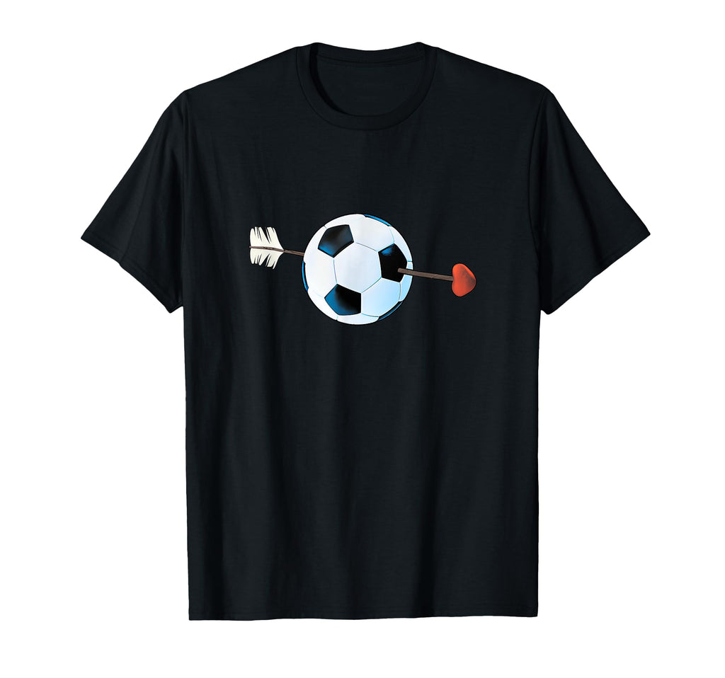 Football Soccer Ball Heart T-Shirt - Aesthetic Graphic for Adults - T-Shirt, Sweatshirt, Hoodie