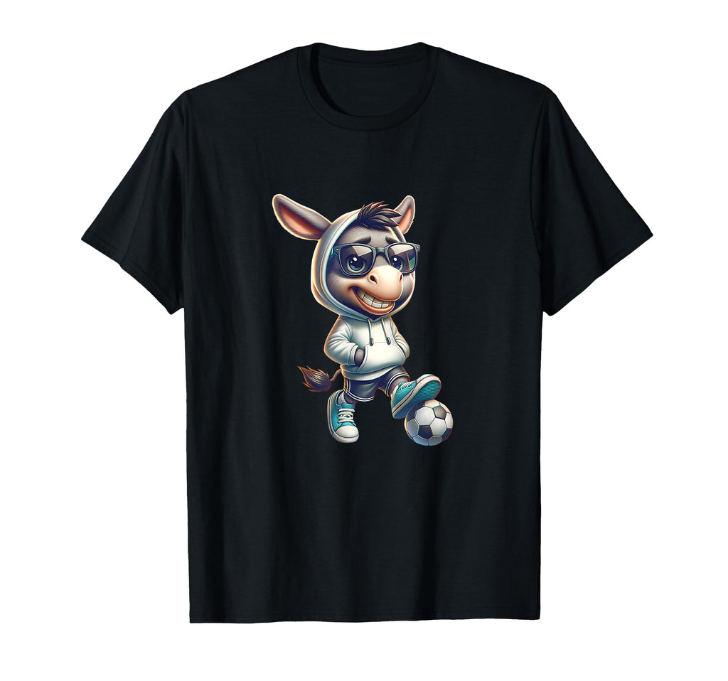 Donkey Soccer Player Shades And Vibe Hoodie - Aesthetic Graphic Unisex - T-Shirt, Sweatshirt, Hoodie