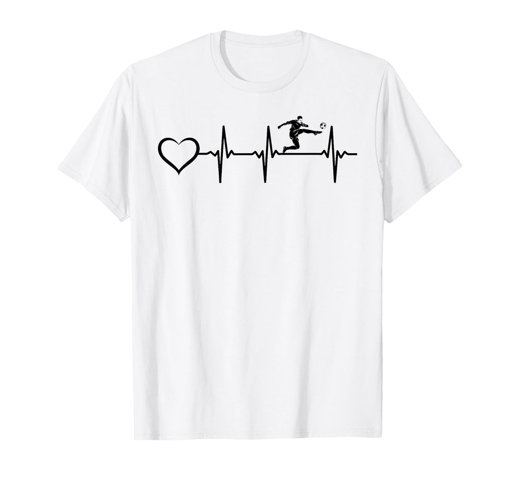 Soccer Heartbeat Heart Soccer Player T-Shirt - Graphic Print for Adults - T-Shirt, Sweatshirt, Hoodie