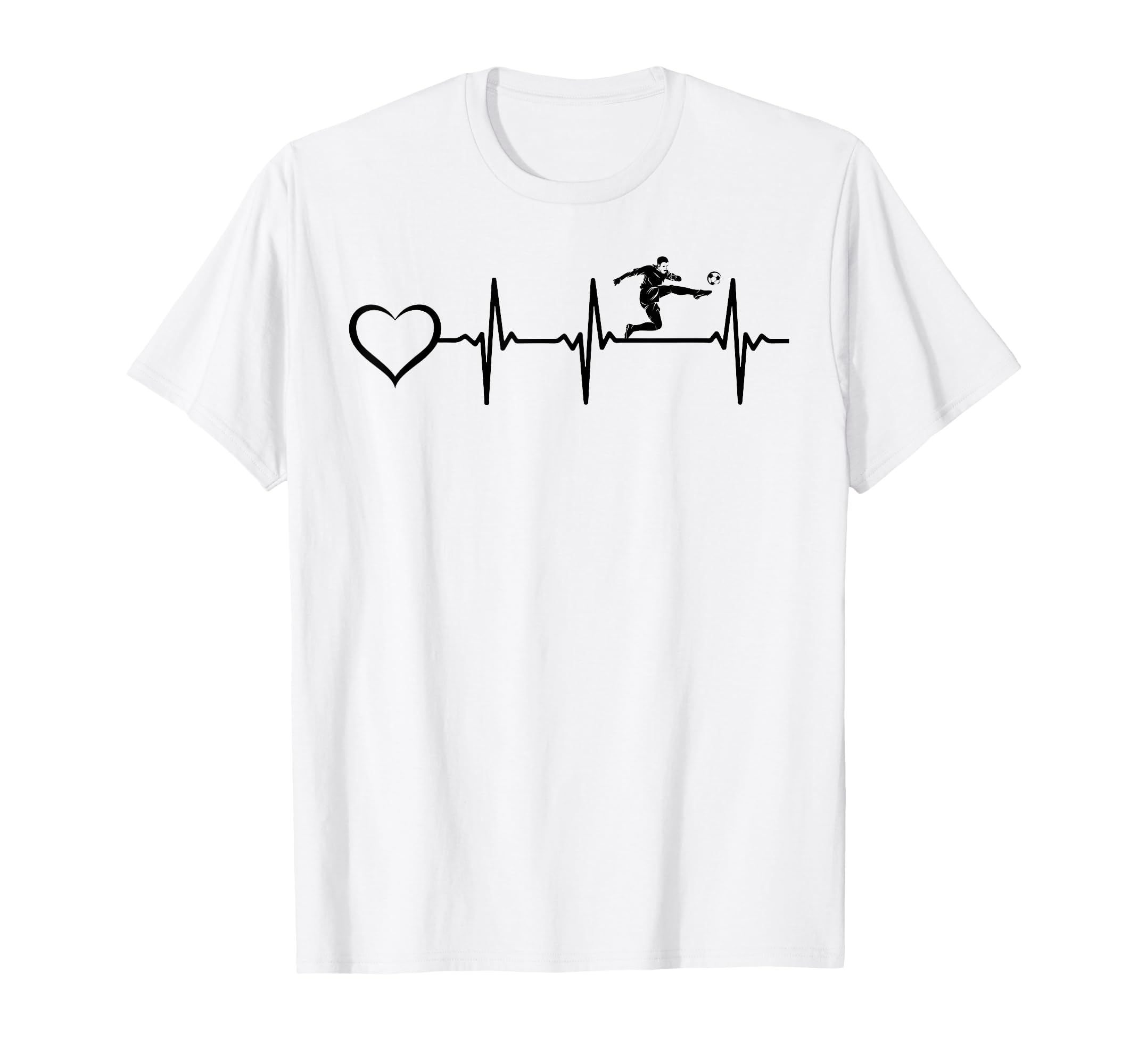 Soccer Heartbeat Heart Soccer Player T-Shirt - Trendy Graphic Unisex - T-Shirt, Sweatshirt, Hoodie
