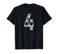 Soccer Number 4 Soccer Fan Ball Pattern 4 T-Shirt - Novelty Apparel Unisex - T-Shirt, Sweatshirt, Hoodie