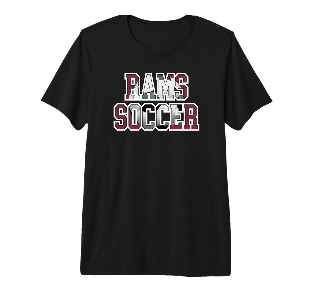 Rams Soccer Mom Game Day Mascot Maroon T-Shirt - Trendy Graphic for Adults - T-Shirt, Sweatshirt, Hoodie