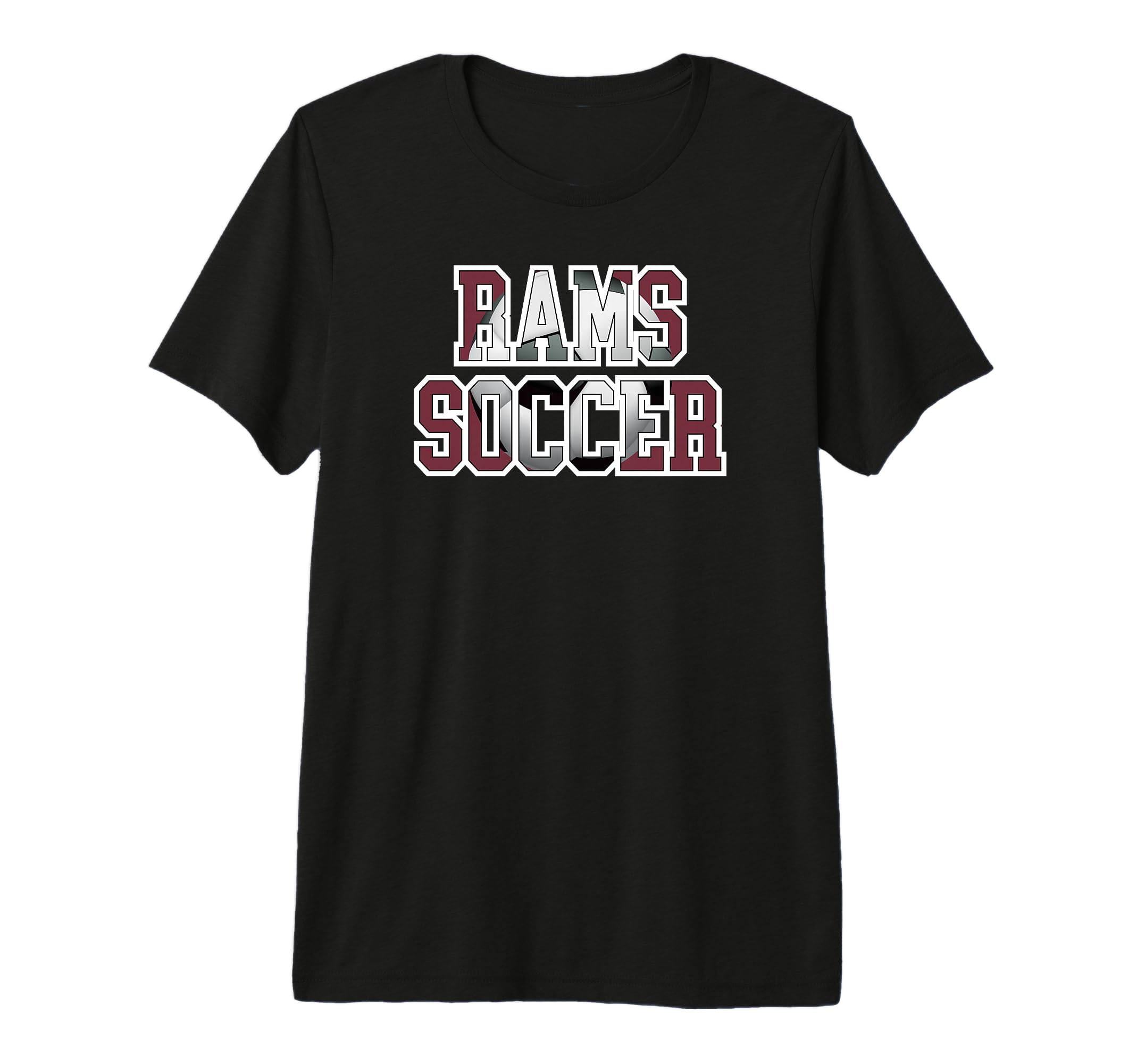 Rams Soccer Mom Game Day Mascot Maroon T-Shirt - Trendy Graphic for Adults - T-Shirt, Sweatshirt, Hoodie