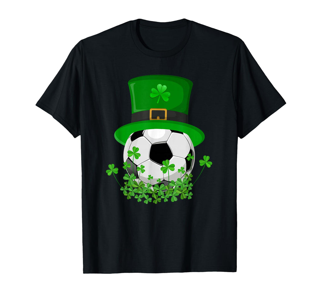 Shamrock Soccer Wearing Leprechaun Hat T-Shirt - Novelty Apparel Men Women - T-Shirt, Sweatshirt, Hoodie