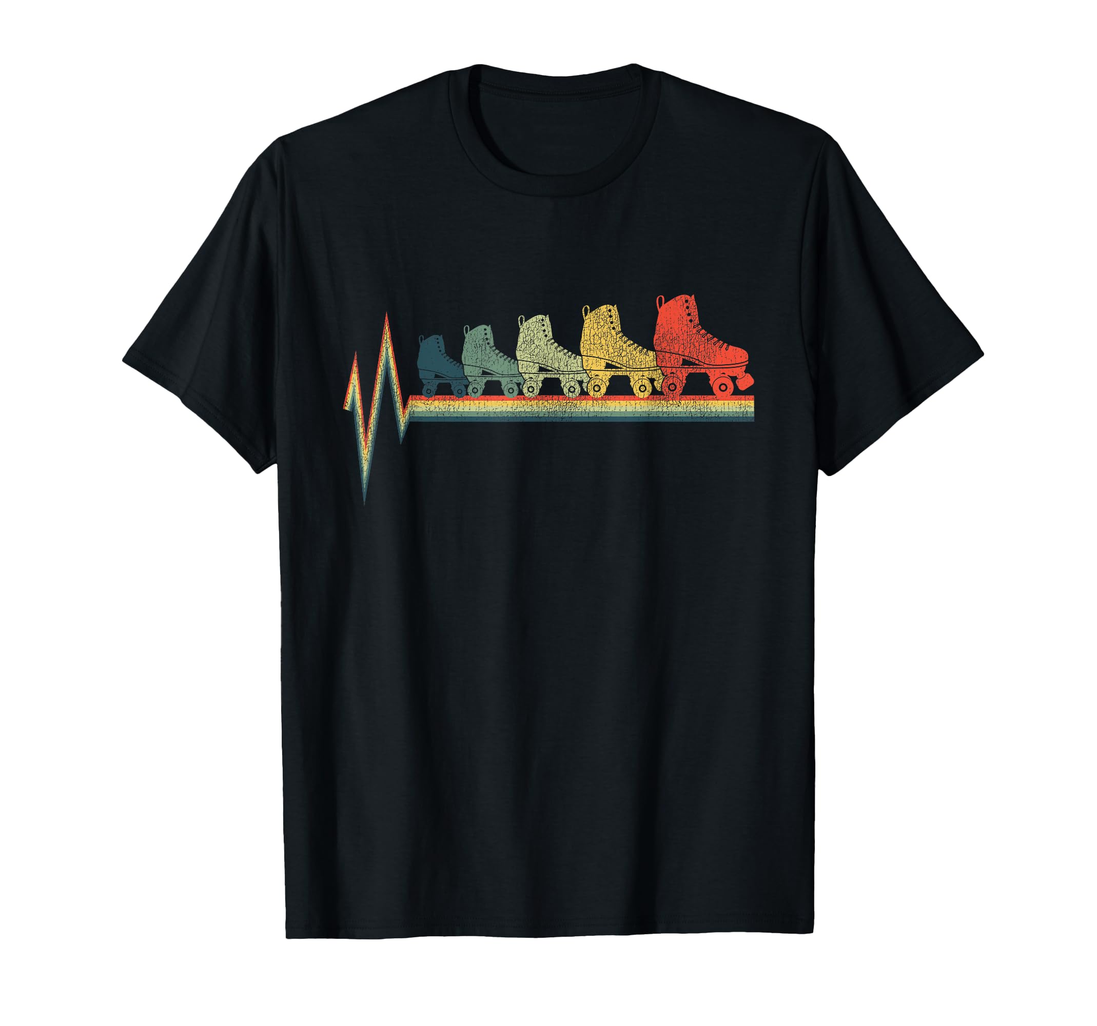 Roller Skating Skate Heartbeat T-Shirt - Fun Novelty Design Men Women - T-Shirt, Sweatshirt, Hoodie