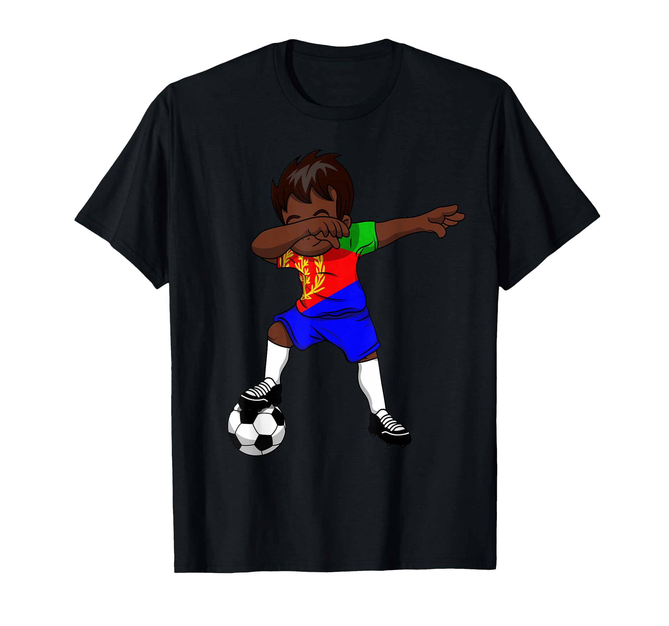 Dabbing Soccer Eritrea Eritrean T-Shirt - Fun Novelty Design Men Women - T-Shirt, Sweatshirt, Hoodie