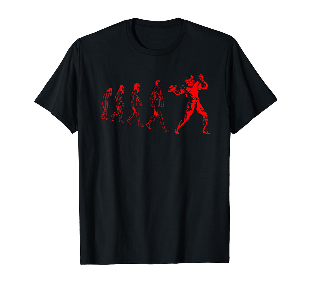 Funny Football Evolution Quarterback T-Shirt - Unique Graphic for Adults - T-Shirt, Sweatshirt, Hoodie