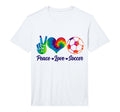 Soccer Tie Dye Peace Love Soccer Player T-Shirt - Graphic Print for Adults - T-Shirt, Sweatshirt, Hoodie