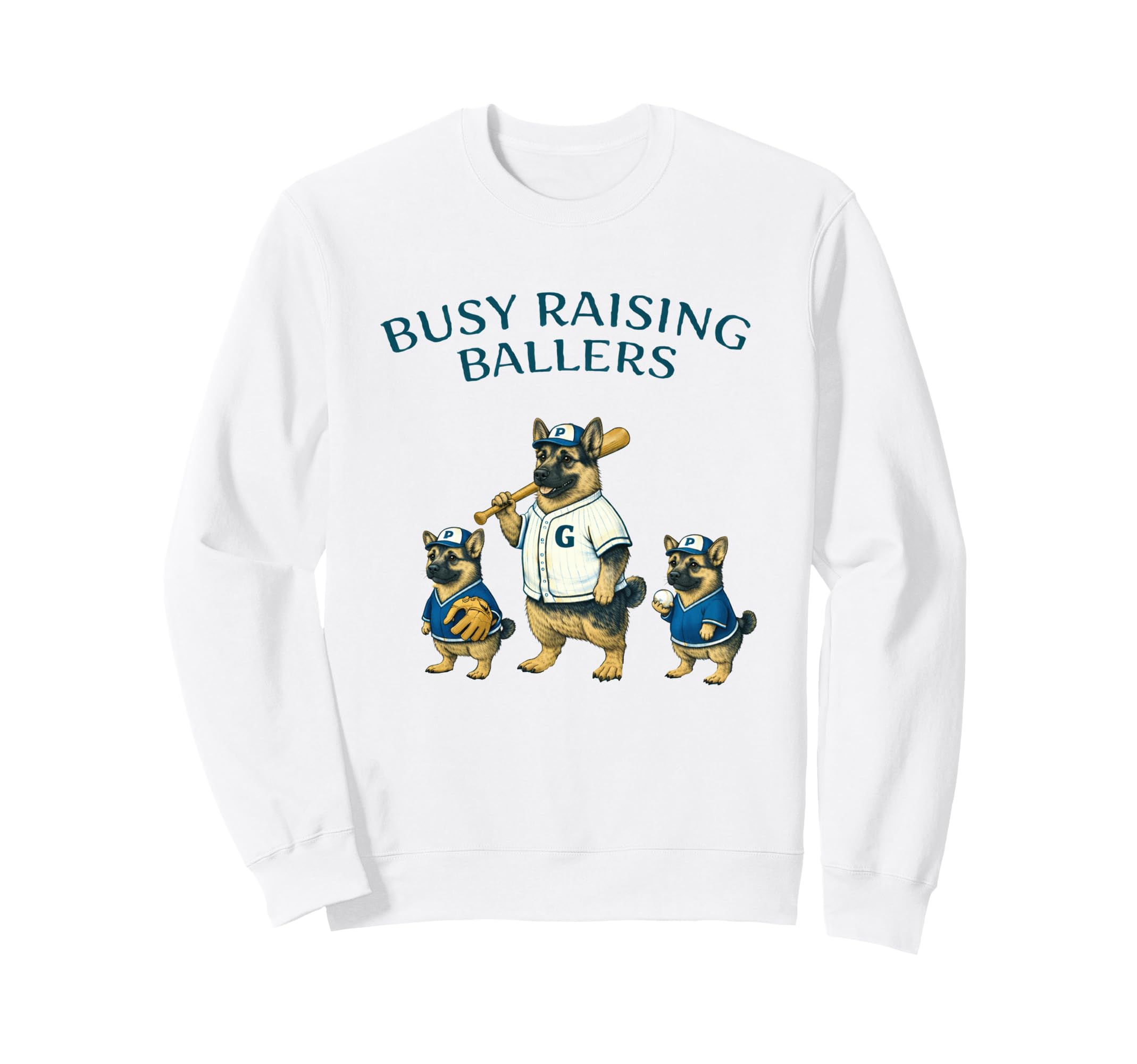 Busy Raising Baller Baseball Sweatshirt - Casual Everyday Wear Unisex - T-Shirt, Sweatshirt, Hoodie