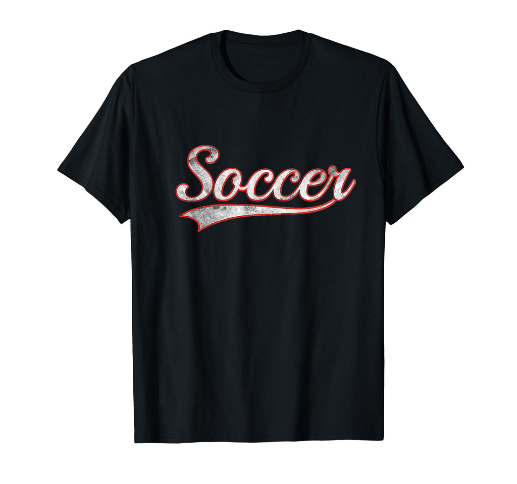 Soccer Varsity Distressed Throwback T-Shirt - Custom Art Print Unisex - T-Shirt, Sweatshirt, Hoodie