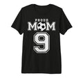 Number 9 Custom Proud Soccer Futbol T-Shirt - Fun Novelty Design Men Women - T-Shirt, Sweatshirt, Hoodie