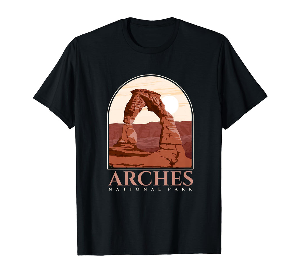 Utah Hiking Camping Arches National T-Shirt - Custom Art Print Men Women - T-Shirt, Sweatshirt, Hoodie