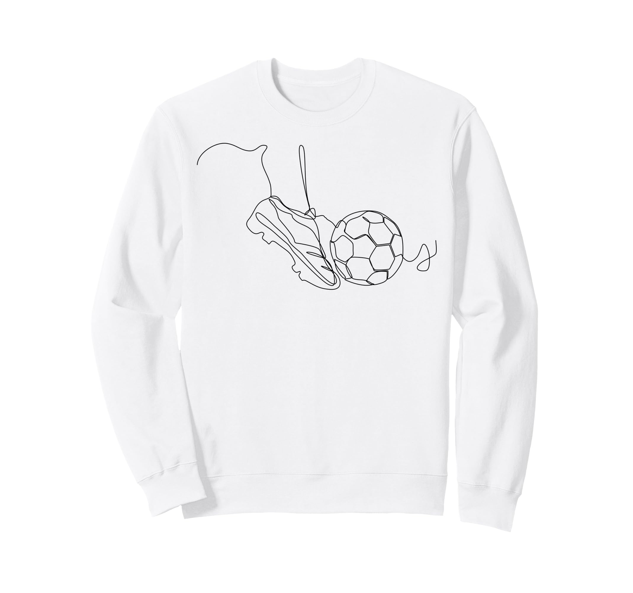 One Line Art Minimalist Soccer Coach Sweatshirt - Unique Graphic Men Women - T-Shirt, Sweatshirt, Hoodie
