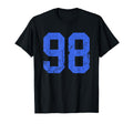 Distressed Royal Blue Number 98 Jersey T-Shirt - Novelty Apparel Unisex - T-Shirt, Sweatshirt, Hoodie