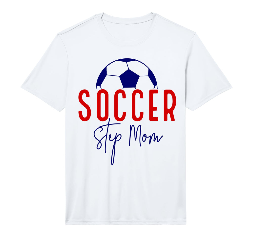 Mens Soccer Step Mom Mother Soccer T-Shirt - Custom Art Print for Adults - T-Shirt, Sweatshirt, Hoodie