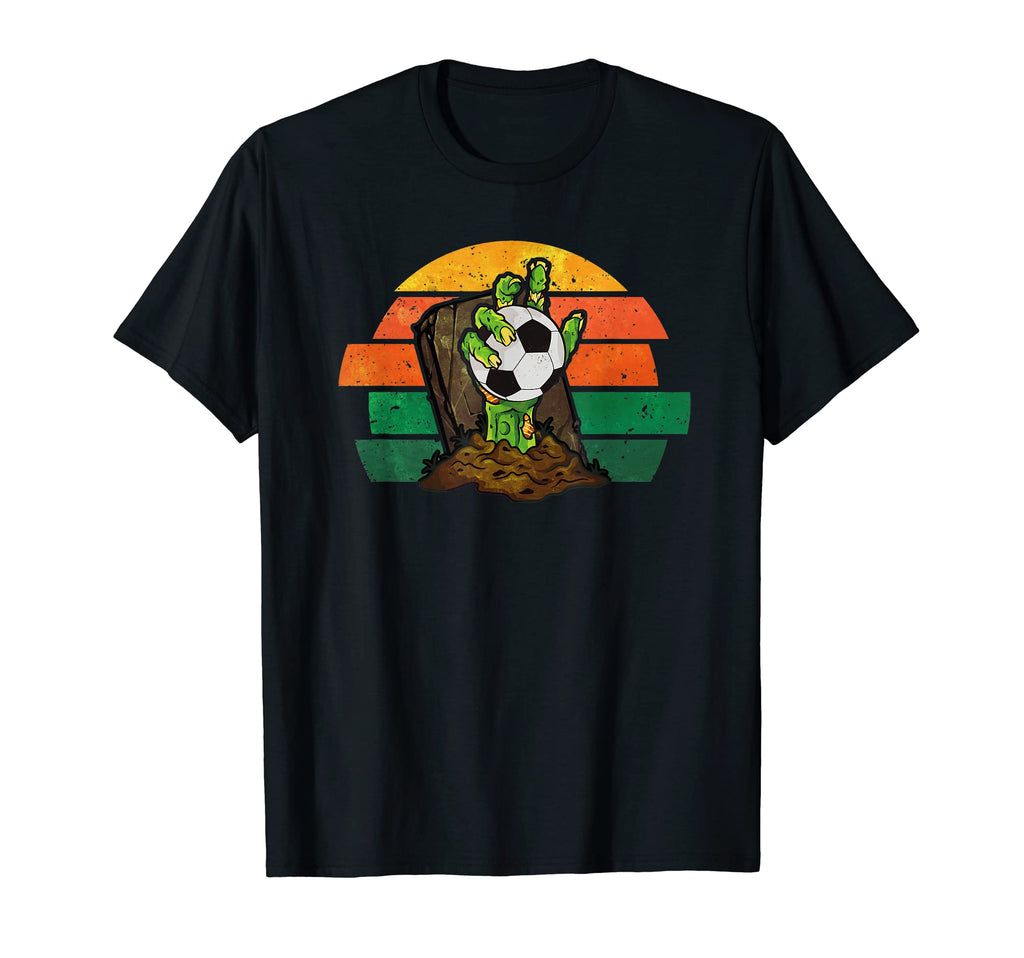 Zombie Soccer Player Funny Scary T-Shirt - Graphic Print Unisex - T-Shirt, Sweatshirt, Hoodie