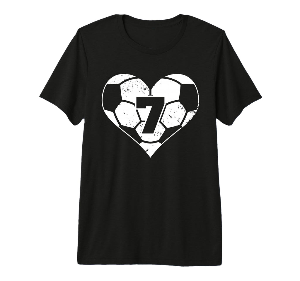 Soccer Number 7 Jersey Funny T-Shirt - Casual Everyday Wear for Adults - T-Shirt, Sweatshirt, Hoodie