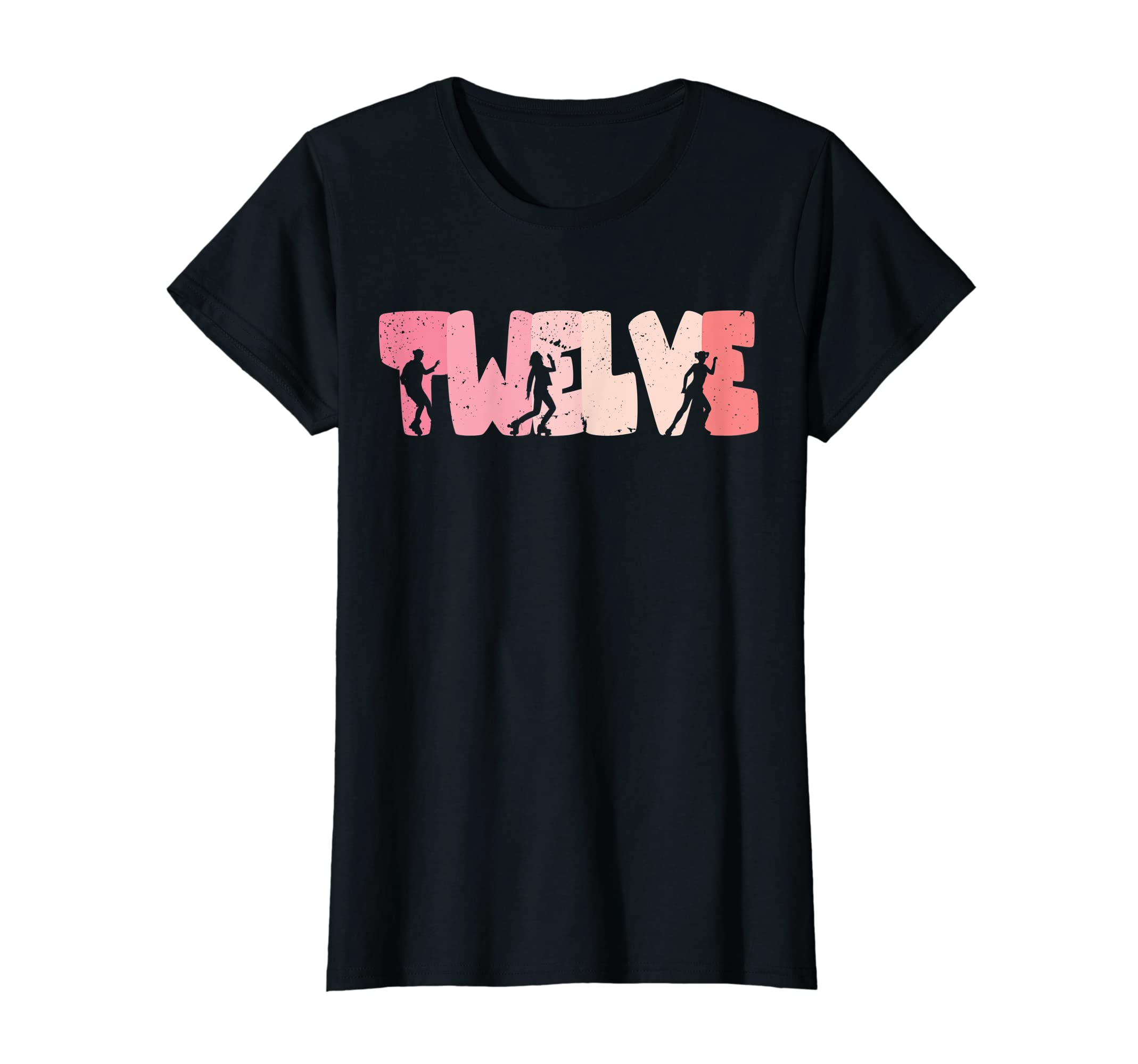 12 Year Old Roller Skating Birthday T-Shirt - Aesthetic Graphic Men Women - T-Shirt, Sweatshirt, Hoodie