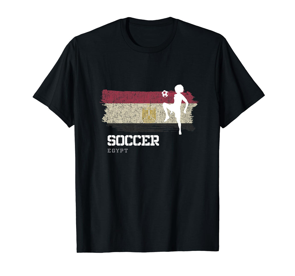 Soccer Egypt Flag Football Womens Soccer T-Shirt - Unique Graphic Unisex - T-Shirt, Sweatshirt, Hoodie