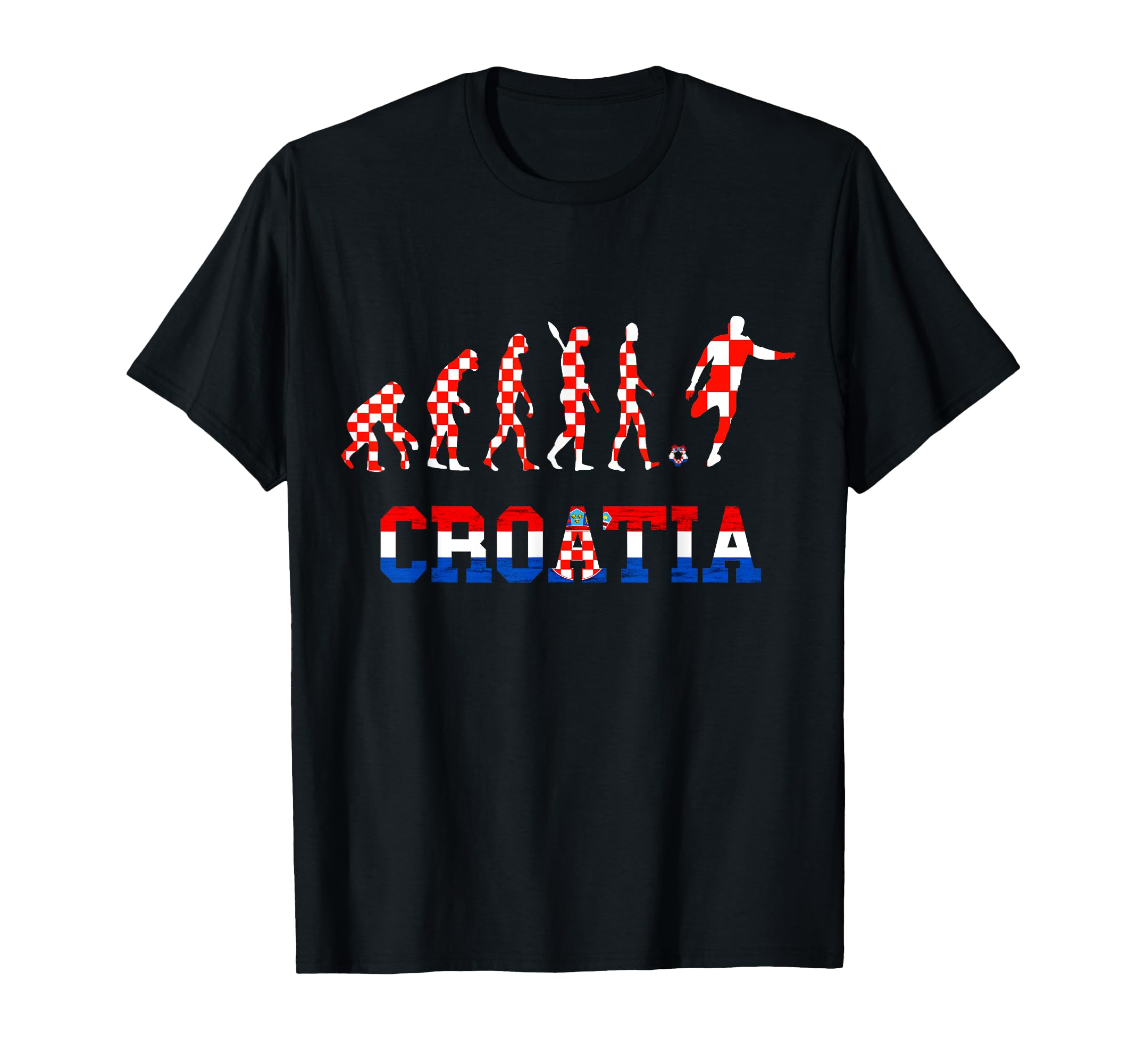 Croatia Evolution Hrvatska Soccer Team T-Shirt - Custom Art Print Unisex - T-Shirt, Sweatshirt, Hoodie