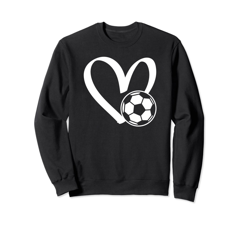 Soccer Ball Heart Sweatshirt - Novelty Apparel Men Women - T-Shirt, Sweatshirt, Hoodie
