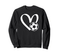 Soccer Ball Heart Sweatshirt - Novelty Apparel Men Women - T-Shirt, Sweatshirt, Hoodie