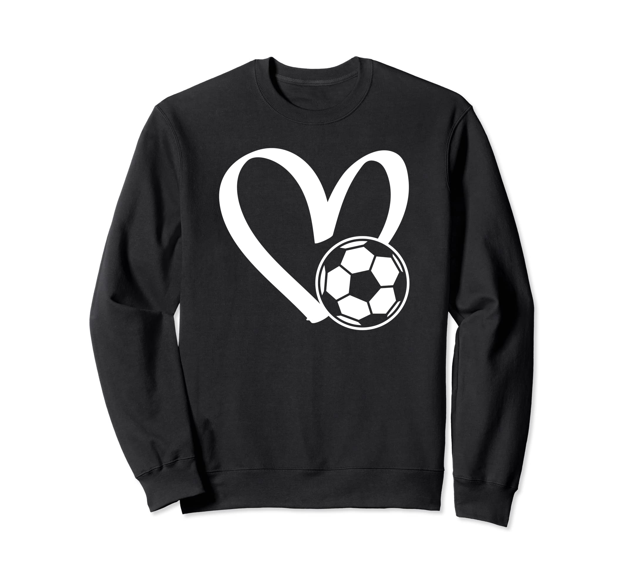 Soccer Ball Heart Sweatshirt - Novelty Apparel Men Women - T-Shirt, Sweatshirt, Hoodie
