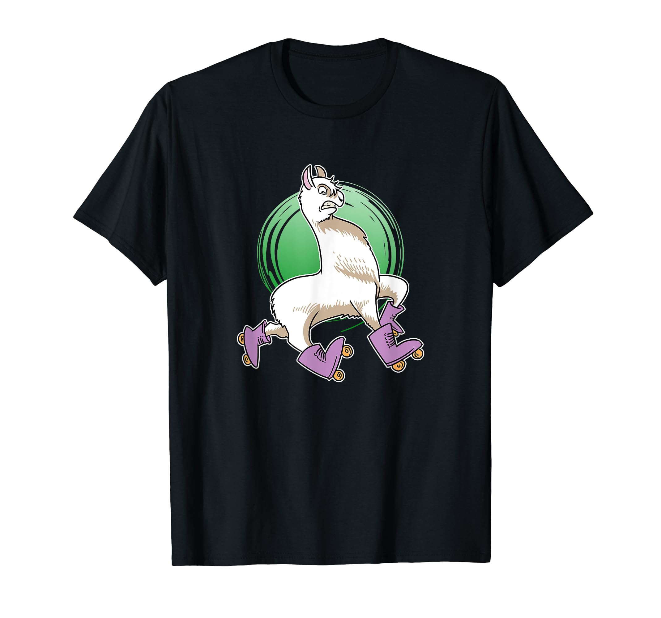 Lama Alpaca Roller Skates 80S Roller T-Shirt - Aesthetic Graphic Unisex - T-Shirt, Sweatshirt, Hoodie