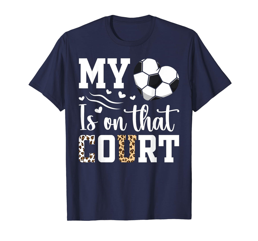 My Heart Is That Court Soccer Player T-Shirt - Minimalist Print Men Women - T-Shirt, Sweatshirt, Hoodie