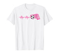 Heartbeat Football Soccer Goalie T-Shirt - Novelty Apparel for Adults - T-Shirt, Sweatshirt, Hoodie