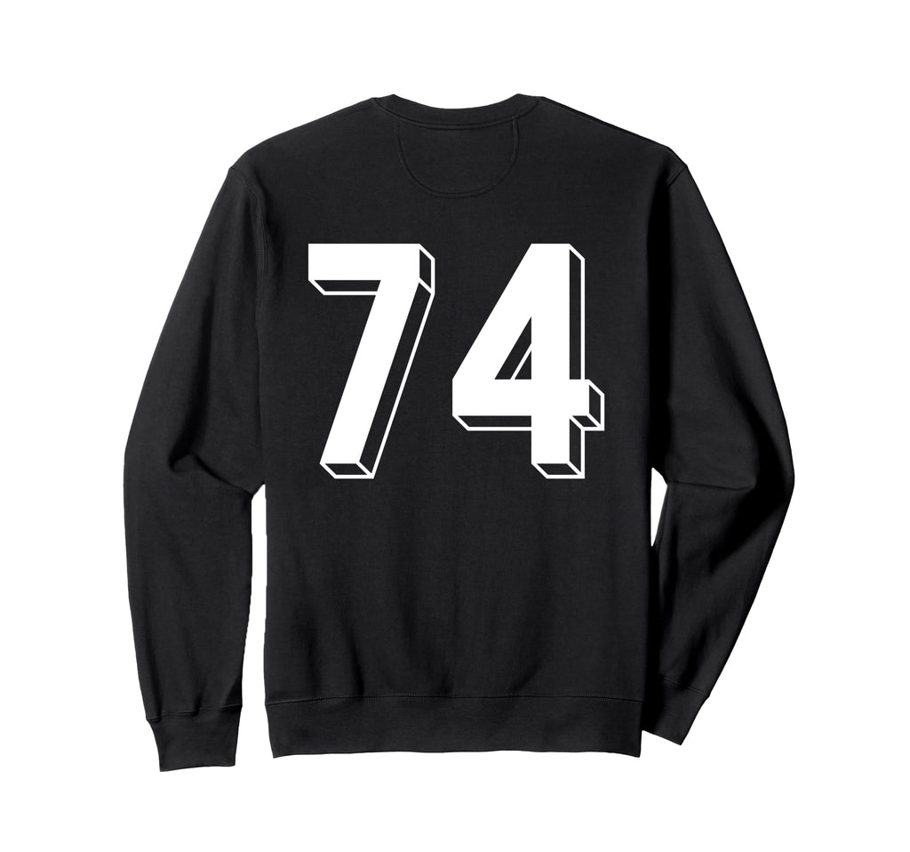 Number 74 Backside 80S 90S Team Sweatshirt - Fun Novelty Design Men Women - T-Shirt, Sweatshirt, Hoodie