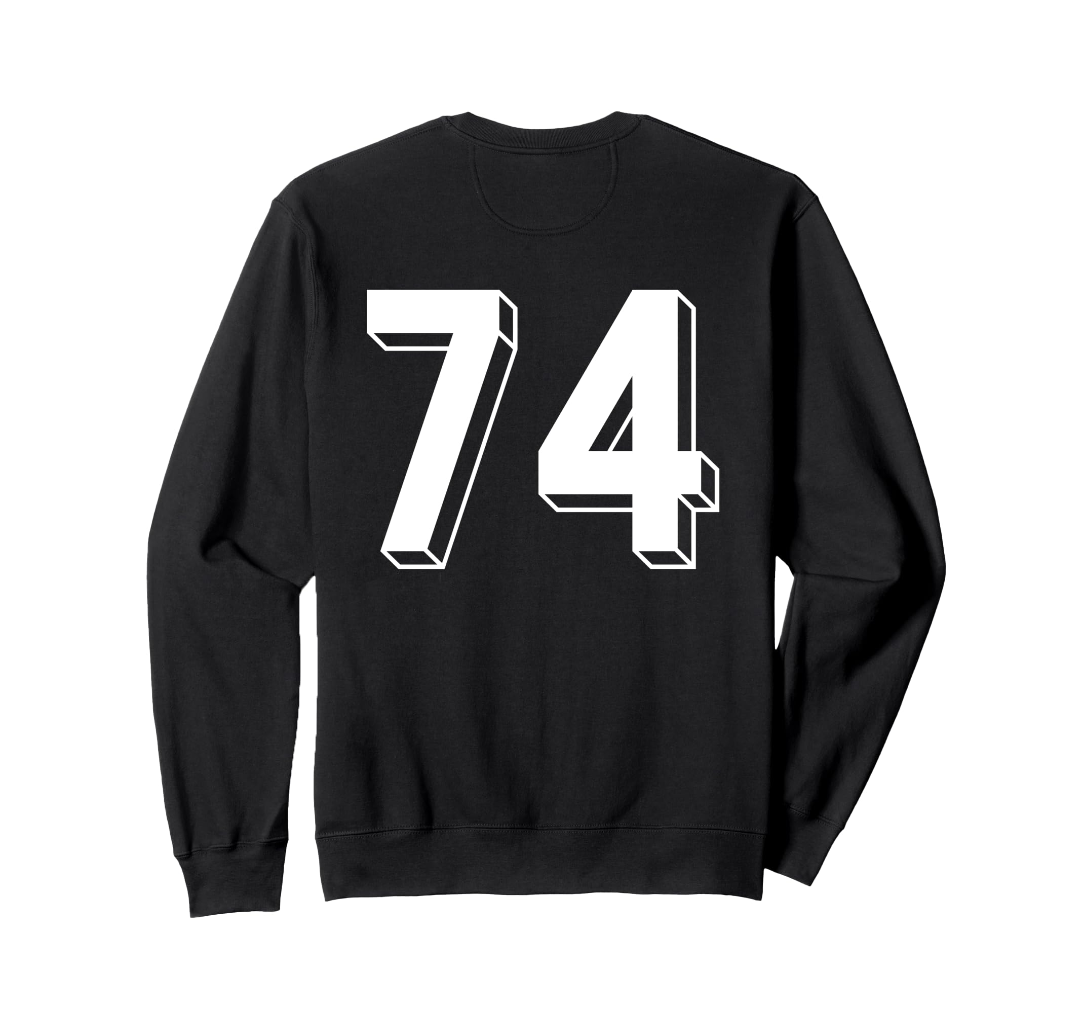 Number 74 Backside 80S 90S Team Sweatshirt - Fun Novelty Design Men Women - T-Shirt, Sweatshirt, Hoodie
