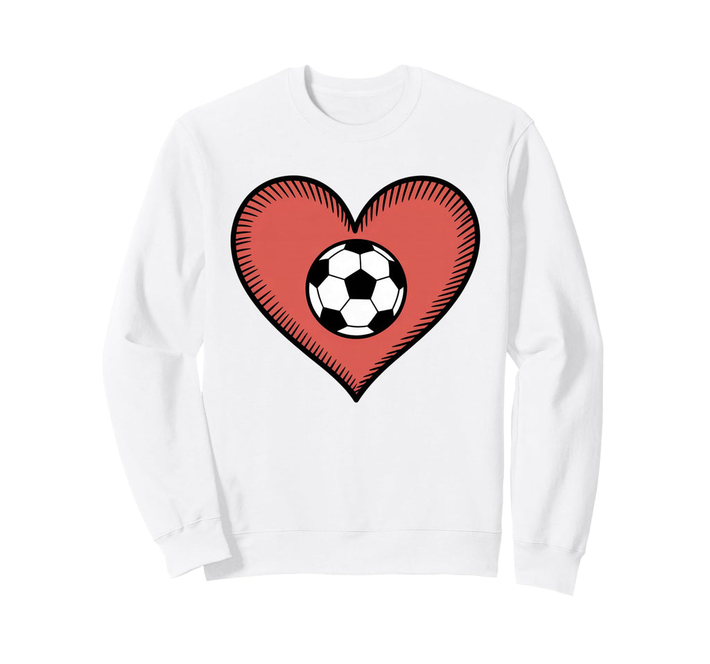 Soccer Love Heart Fans And Players Sweatshirt - Trendy Graphic Unisex - T-Shirt, Sweatshirt, Hoodie