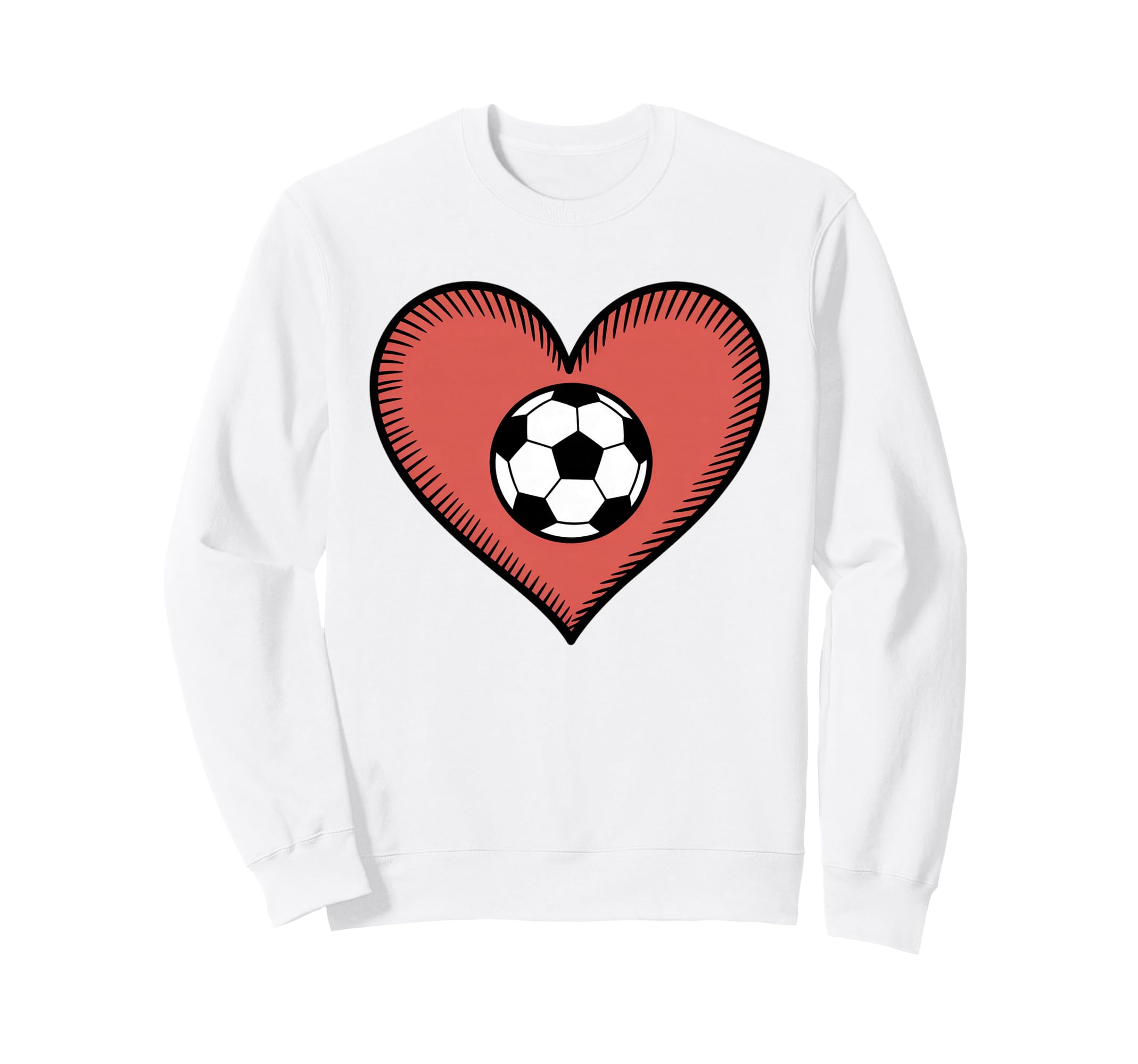 Soccer Love Heart Fans And Players Sweatshirt - Trendy Graphic Unisex - T-Shirt, Sweatshirt, Hoodie