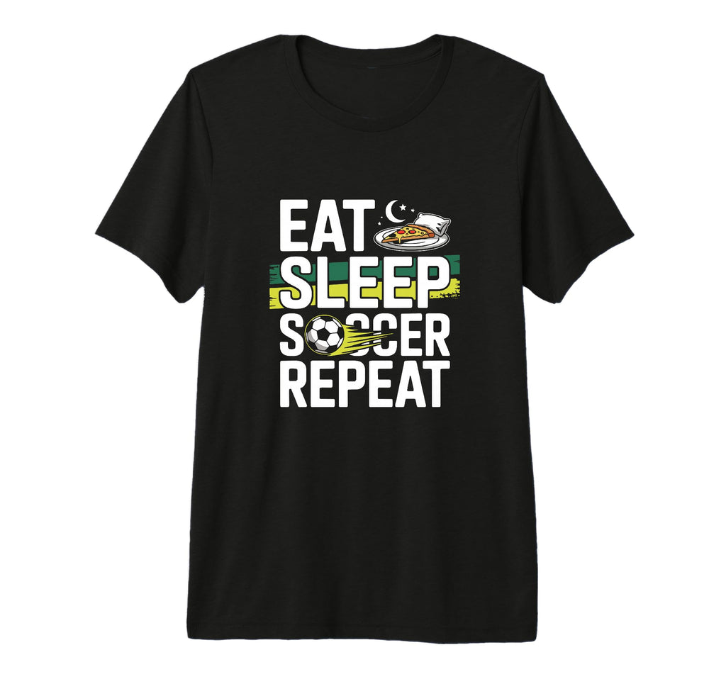 Eat Sleep Soccer Repeat Tri Blend T-Shirt - Graphic Print for Adults - T-Shirt, Sweatshirt, Hoodie