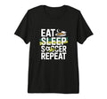 Eat Sleep Soccer Repeat Tri Blend T-Shirt - Graphic Print for Adults - T-Shirt, Sweatshirt, Hoodie